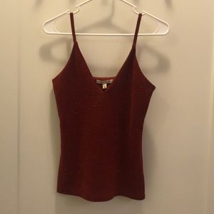 Express One Eleven Metallic Fitted Shelf Bra Cami